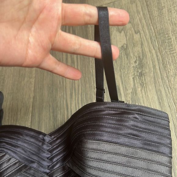 BCBGMAXAZARIA | Black smoke comb strapless formal dress - Picture 6 of 16